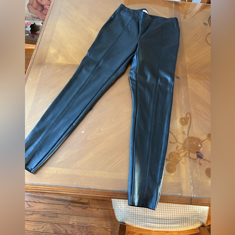 Sleek Black Faux Leather Pants